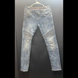 Rock Revival Moto Distressed Skinny Jeans - Women’s Size 30